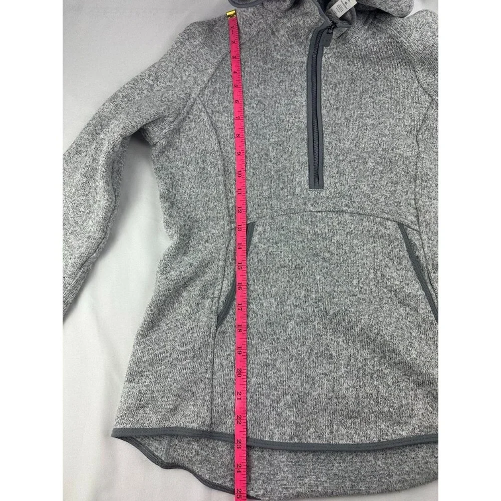 Lululemon Fleece and Thank You Pullover Hoodie Sweater Heathered White Gray 6 - Picture 7 of 7